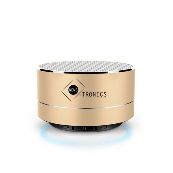 Enceinte lumineuse de couleur or